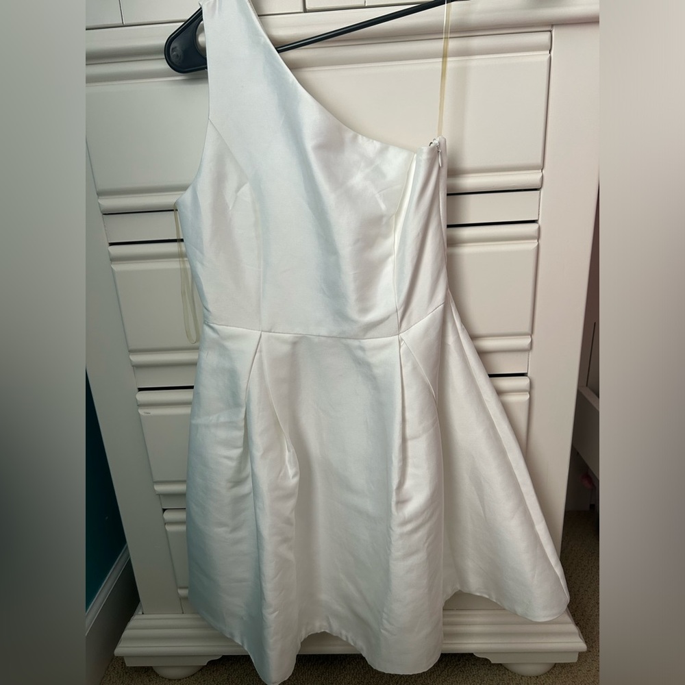 Lulus white one shoulder mini dress